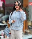 شومیز ترکیبی مزونی